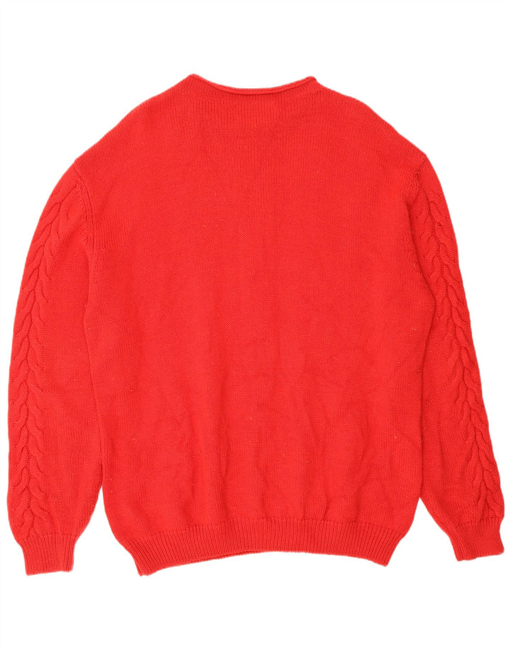 Les Copains Herren Rollkragenpullover Pullover IT 52 Große rote Schurwolle
