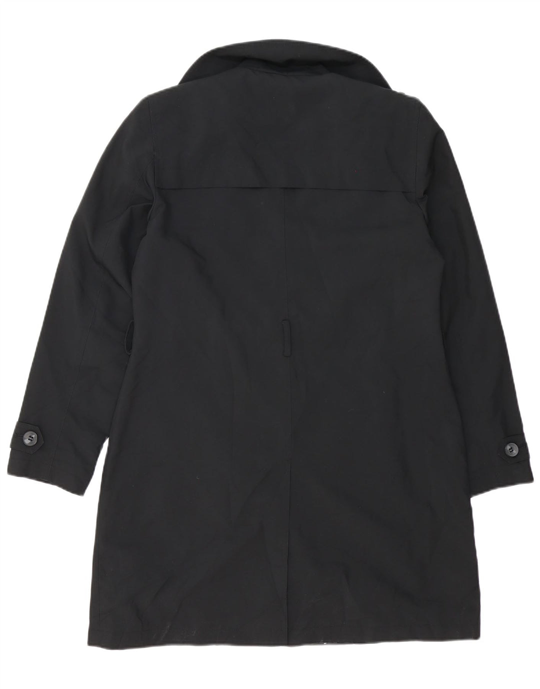 Marks & Spencer Damen Trenchcoat UK 14 Large Schwarz Polyester