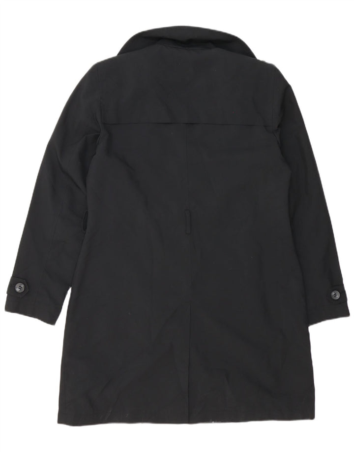 Marks & Spencer Damen Trenchcoat UK 14 Large Schwarz Polyester