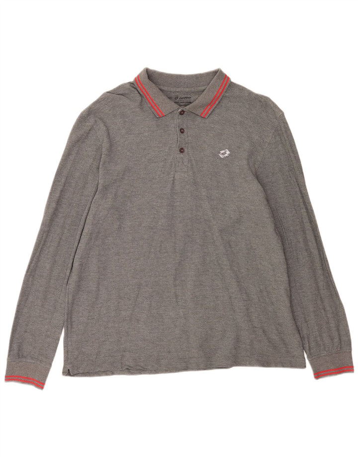 Lotto Herren Langarm-Poloshirt 2XL Grau