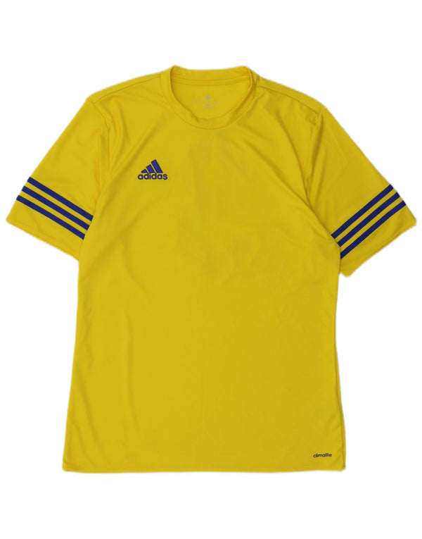 Adidas Herren Climalite Graphic T-Shirt Top Mittelgelbes Polyester