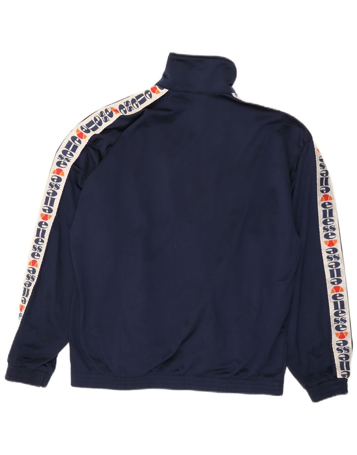ELLESSE Herren-Trainingsanzugoberteil mit Grafik, groß, marineblau, Polyester