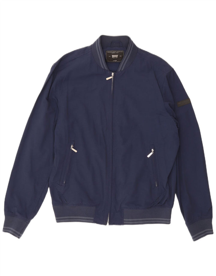 Carrera Herren Bomberjacke UK 40 Große marineblaue Baumwolle