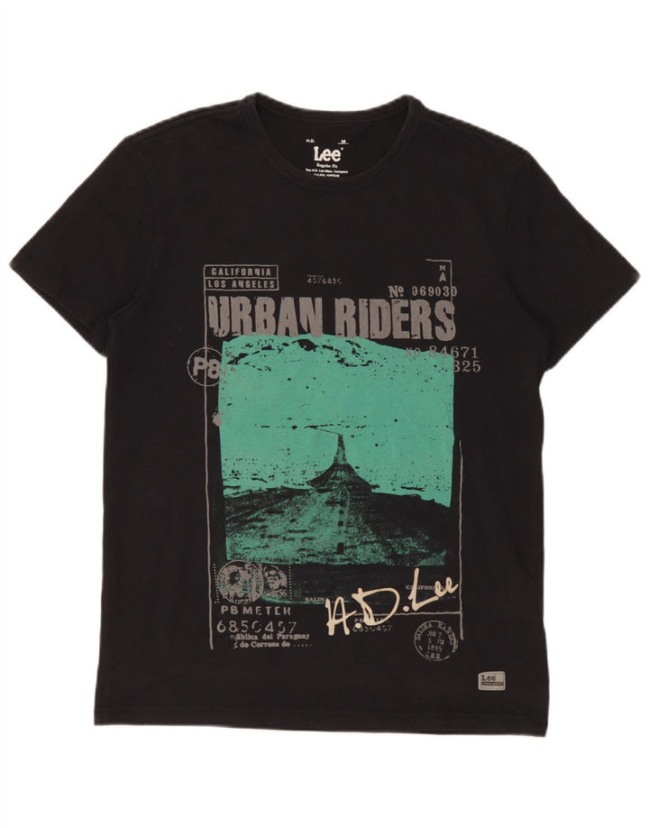 Lee Herren-T-Shirt mit normaler Passform, mittelschwarz, Baumwolle