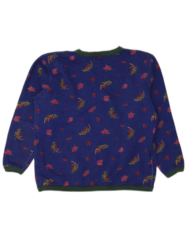 Best Company Damen-Sweatshirt in Übergröße, Gr. 10, Größe S, blau, geblümt