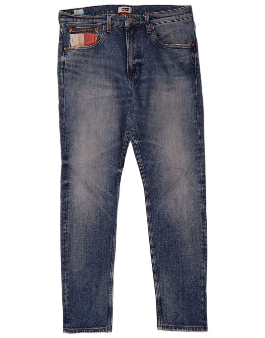 Tommy Hilfiger Herren Modern Tapered Jeans W30 L30 Blaue Baumwolle
