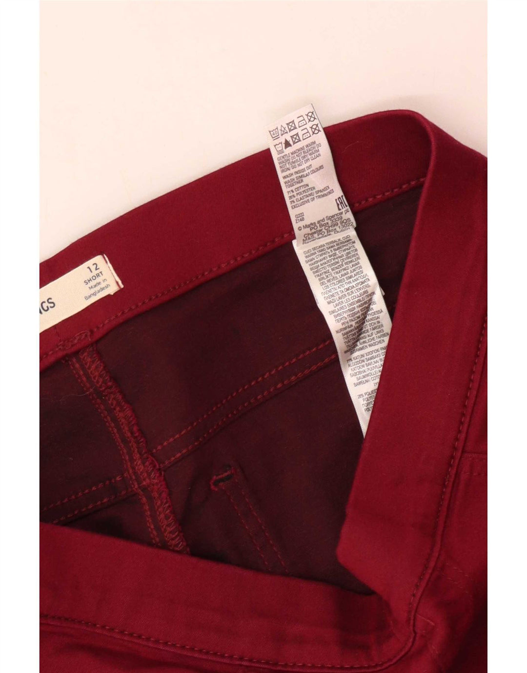 Marks & Spencer Damen Jegging-Jeans UK 12 Medium W30 L26 Rote Baumwolle