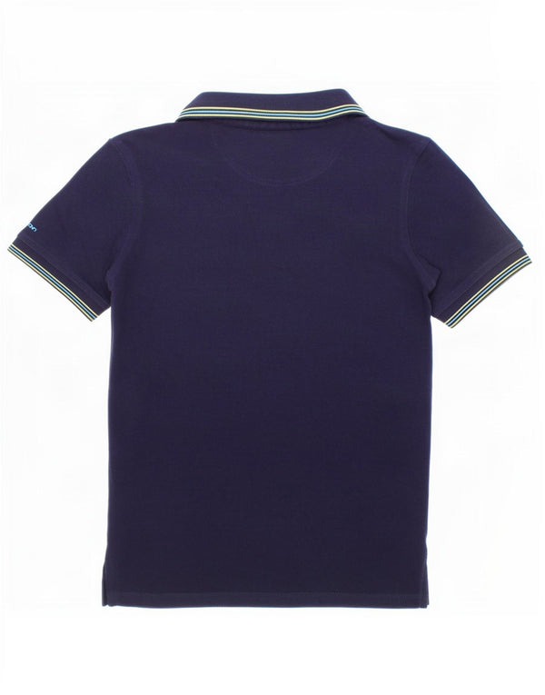 Ted Baker Poloshirt für Jungen, 6–7 Jahre, marineblau, gestreift, Baumwolle