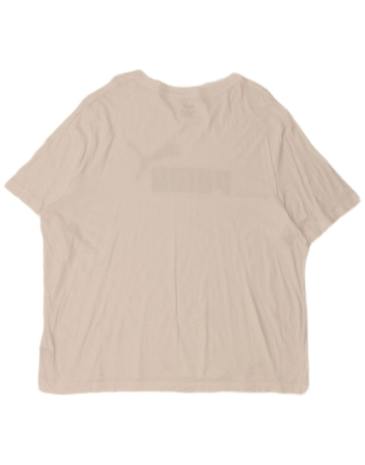 PUMA Mens Graphic T-Shirt Top 2XL White Cotton