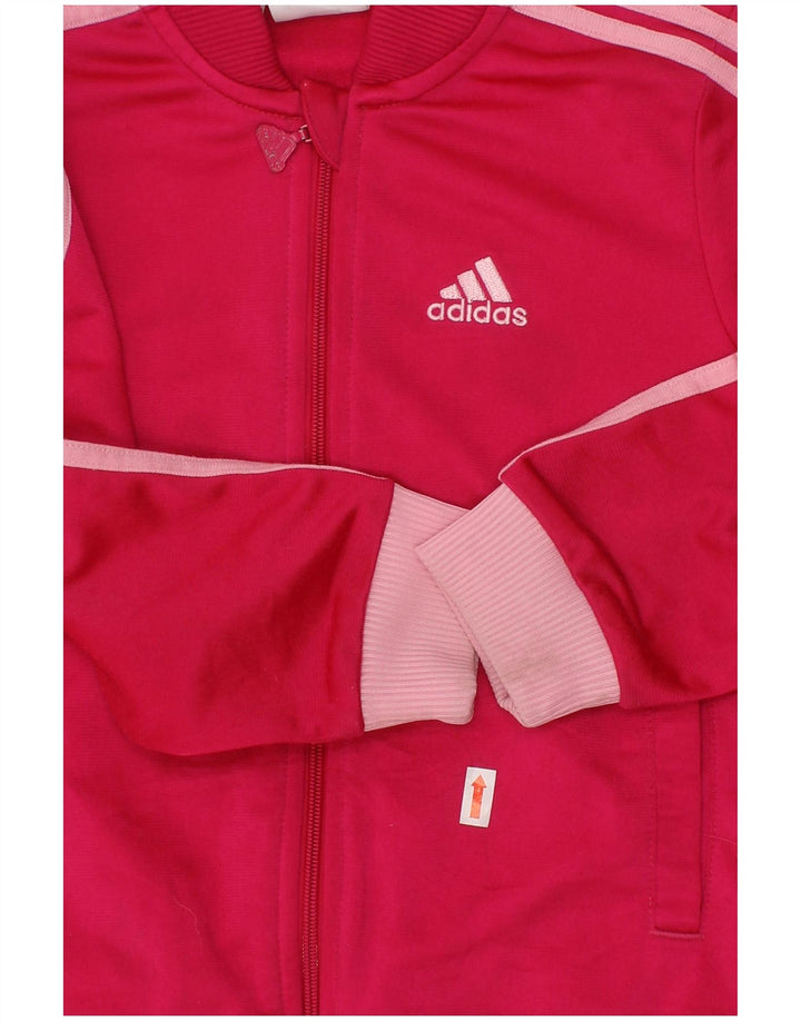 ADIDAS Mädchen-Trainingsanzug, Oberteil, Jacke, 3–4 Jahre, rosa, Polyester