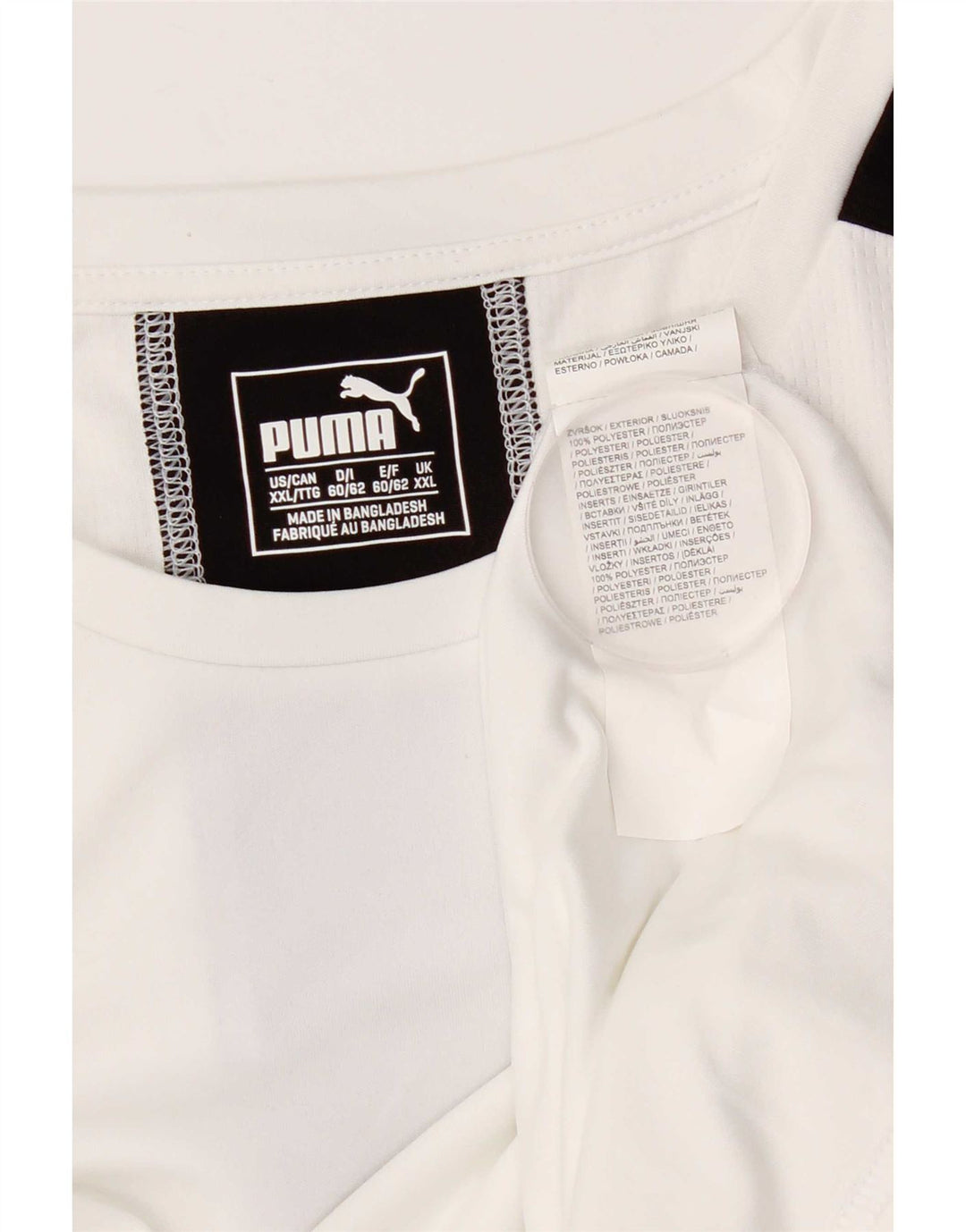 PUMA Herren T-Shirt Top 2XL Weiß Colourblock Polyester