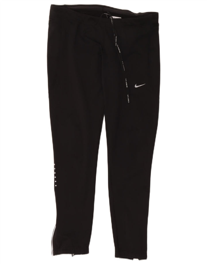 Nike Damen Dri Fit Leggings UK 16 Large Schwarz Polyester