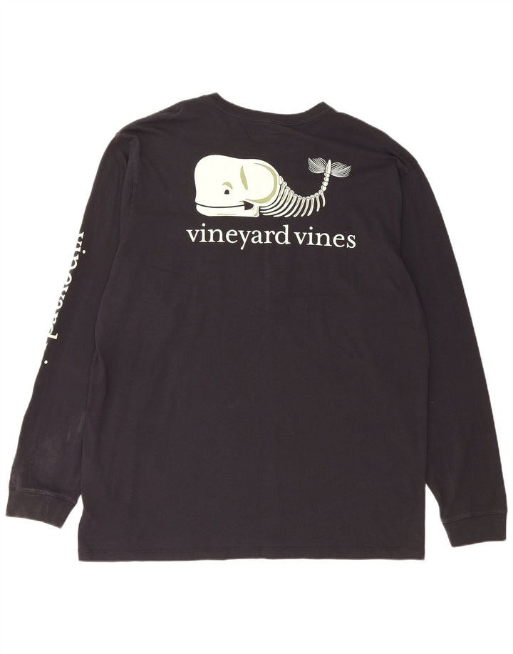 VINEYARD VINES Herren Graphic Top Langarm XL Schwarz Baumwolle
