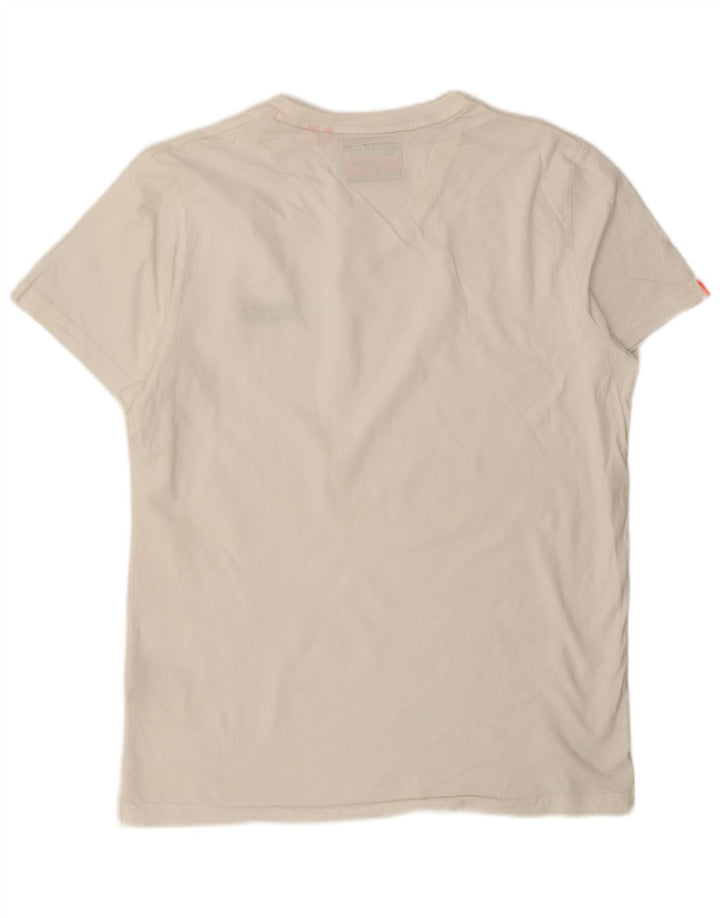 Superdry Herren T-Shirt Top XL aus weißer Baumwolle