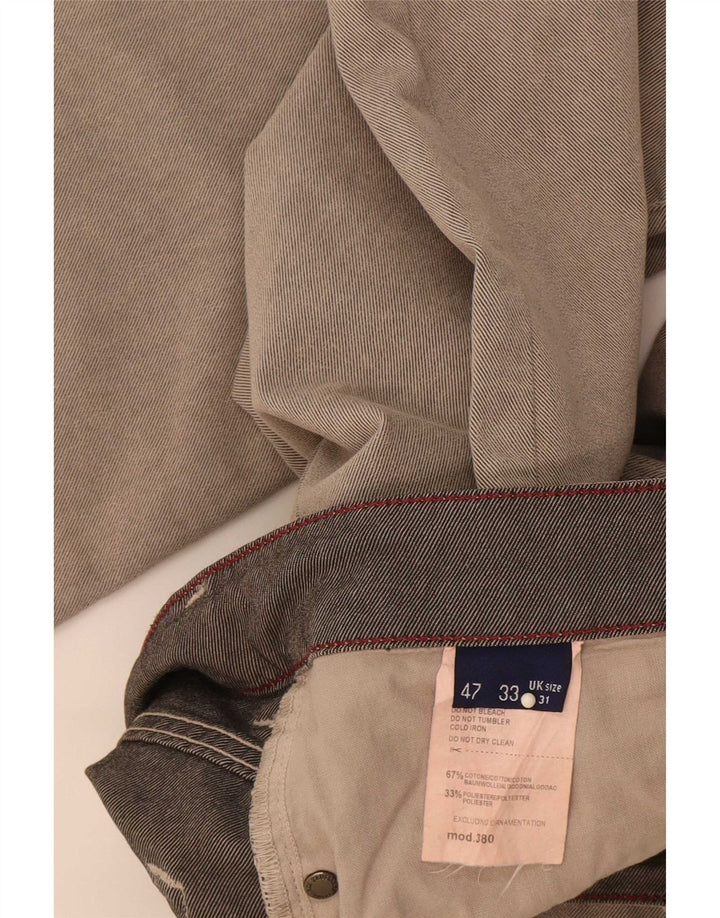 Trussardi Herren Straight Jeans W31 L33 Graue Baumwolle