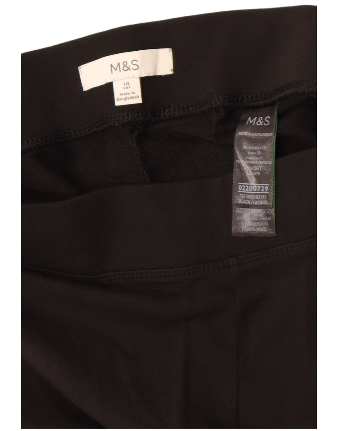 Marks & Spencer Damen-Trainingshose, UK-Größe 10, Größe S, Schwarz, Baumwolle