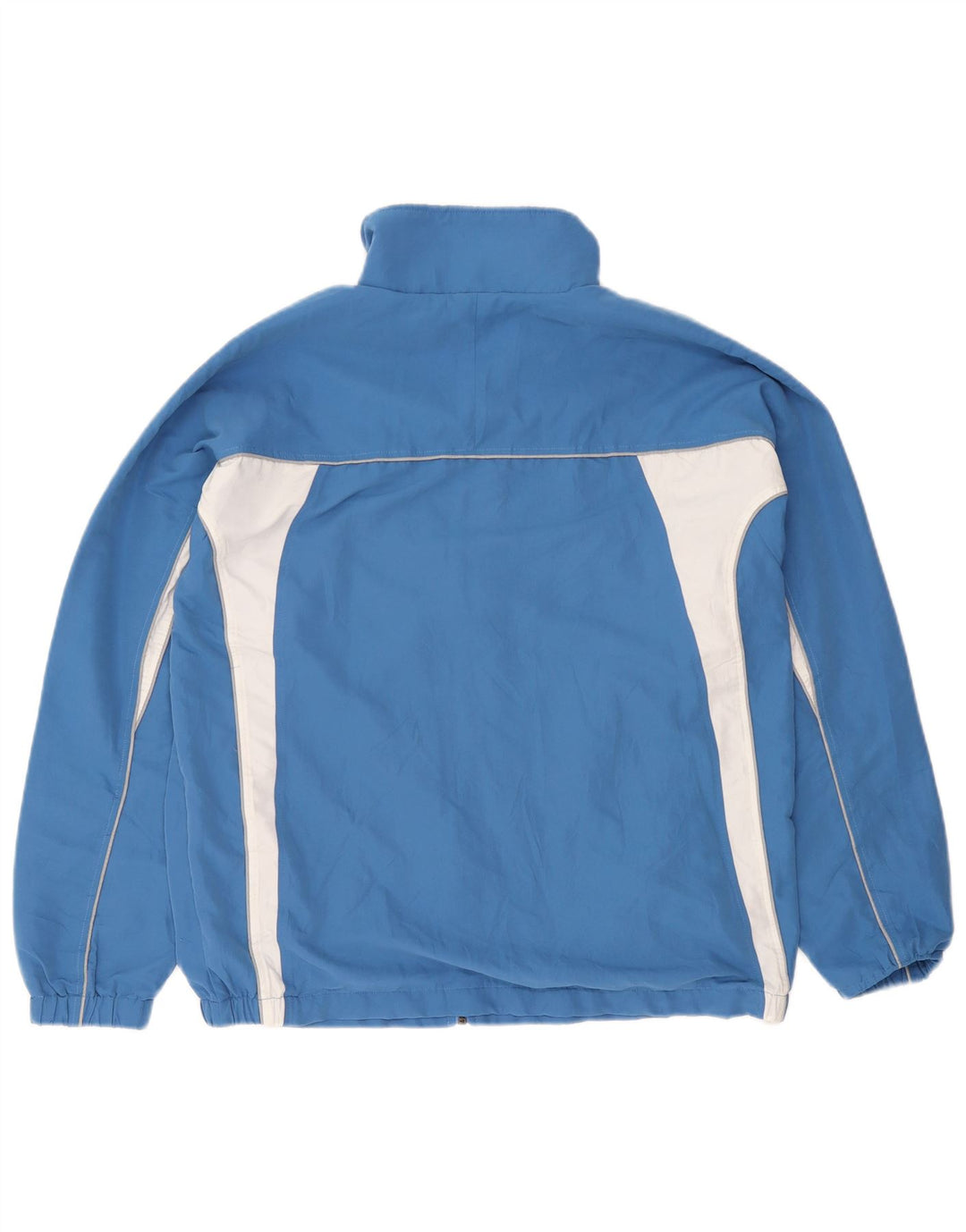 Asics Herren-Trainingsanzug mit Grafik-Oberteil, Mittelblaues Farbblock-Polyester