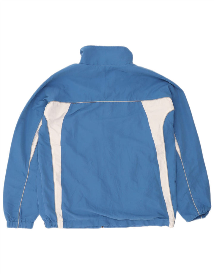 Asics Herren-Trainingsanzug mit Grafik-Oberteil, Mittelblaues Farbblock-Polyester