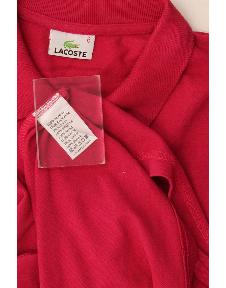 Lacoste Herren-Poloshirt, Größe 6 XL, rosa Baumwolle