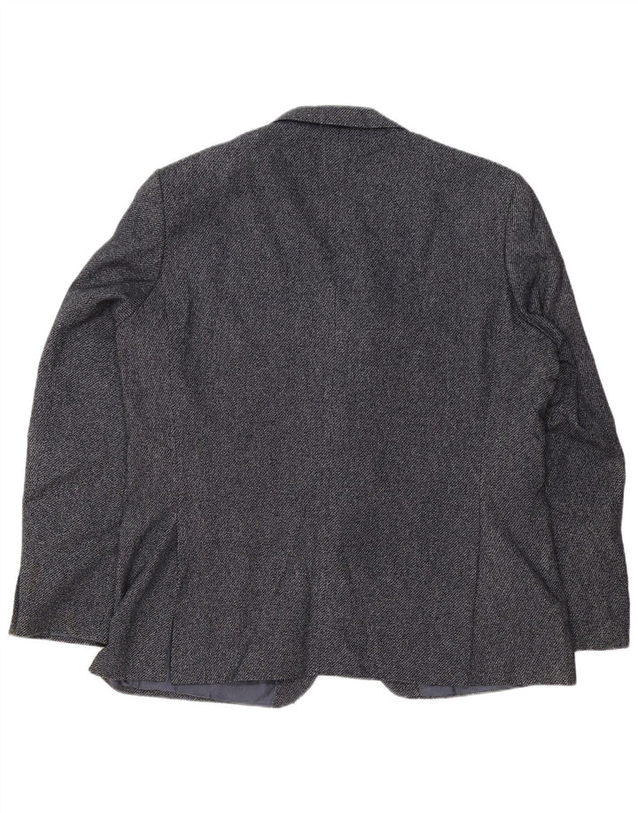 Marks & Spencer Herren-Blazer mit 2 Knöpfen, UK 46, XL, marineblaue Wolle