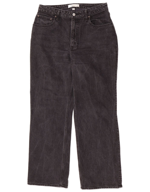 Abercrombie & Fitch Damen-Jeans mit hoher Taille, US 10, Größe L, W30, L30, Grau