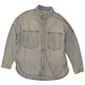 Übergroßes Jeanshemd von Zara für Damen, UK 10, Größe S, blau, Baumwolle