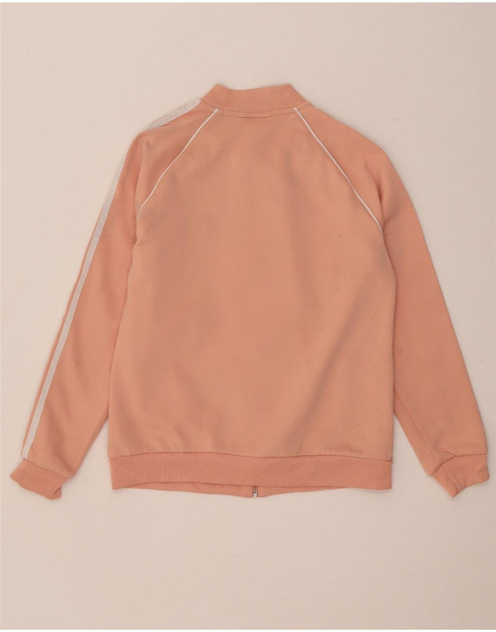 ADIDAS Damen Trainingsanzug Top Jacke UK 14 Mittelrosa Polyester