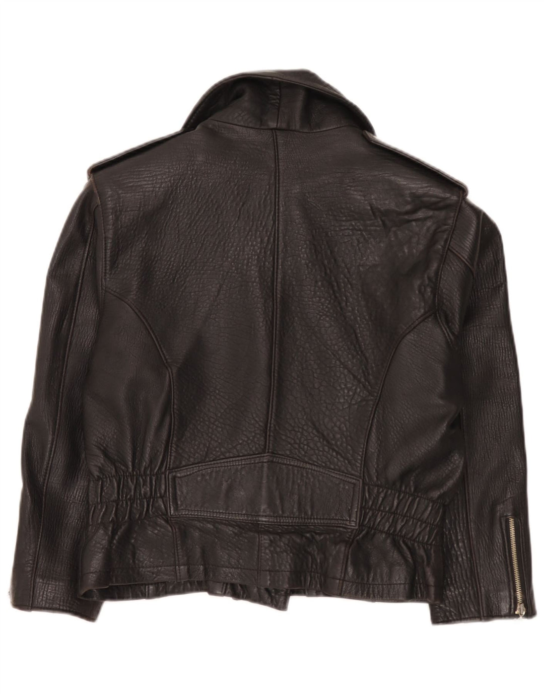 Chevignon Damen Leder Bikerjacke UK 14 Medium Schwarz