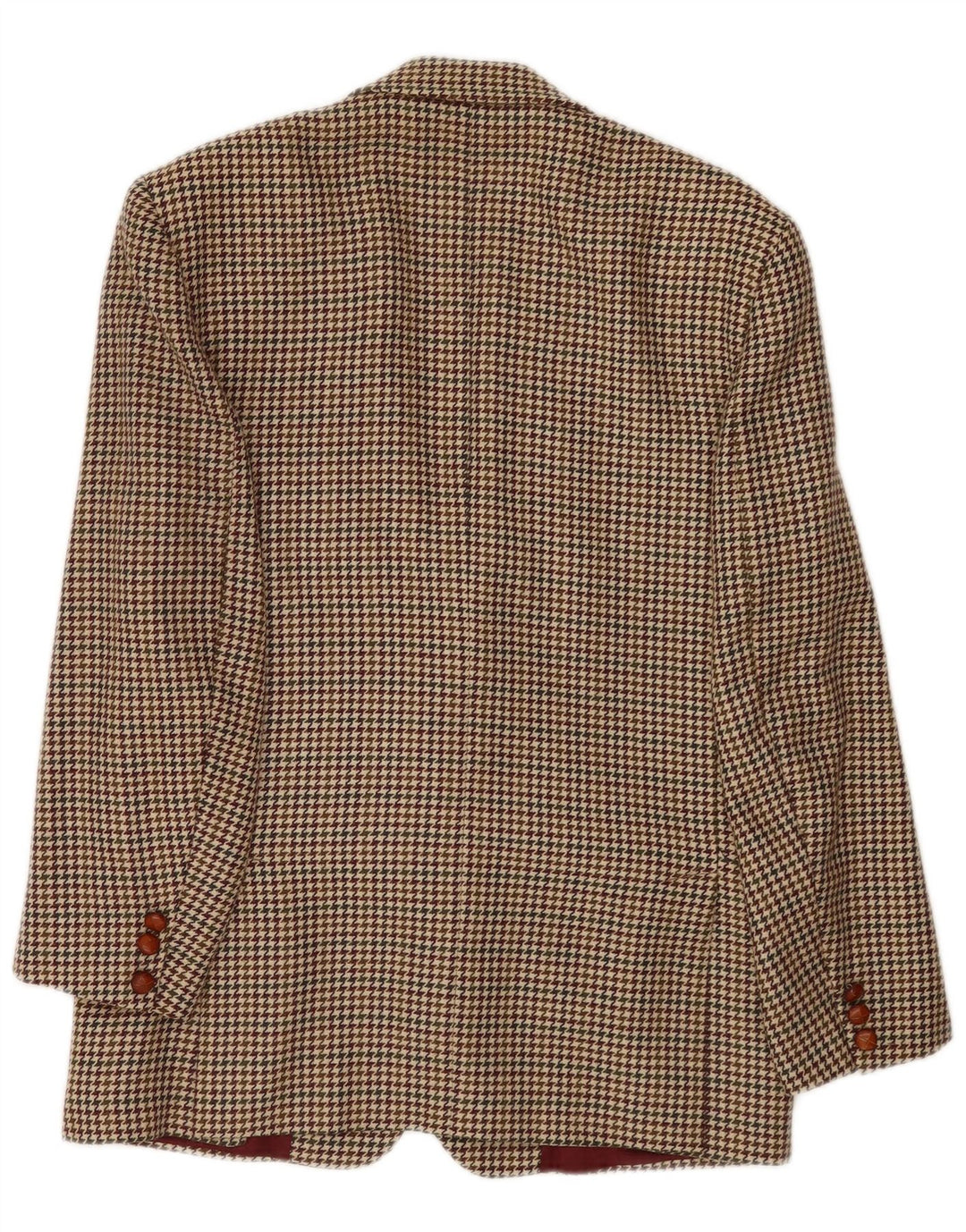 Stefanel Herren-Blazer mit 2 Knöpfen, IT 48, mittelbraunes Hahnentritt-Acetat
