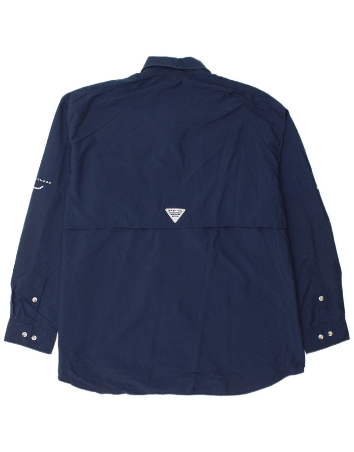 Columbia Herrenhemd XL Marineblaues Nylon