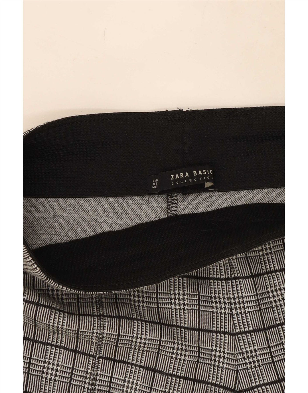 Zara Damen Leggings UK 14 Medium Schwarz Hahnentritt