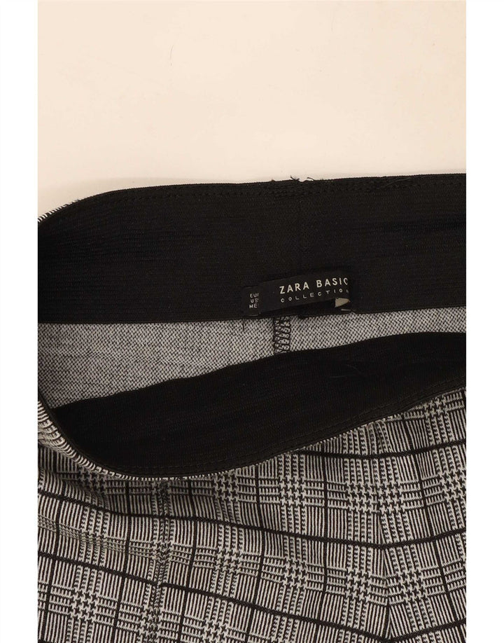 Zara Damen Leggings UK 14 Medium Schwarz Hahnentritt