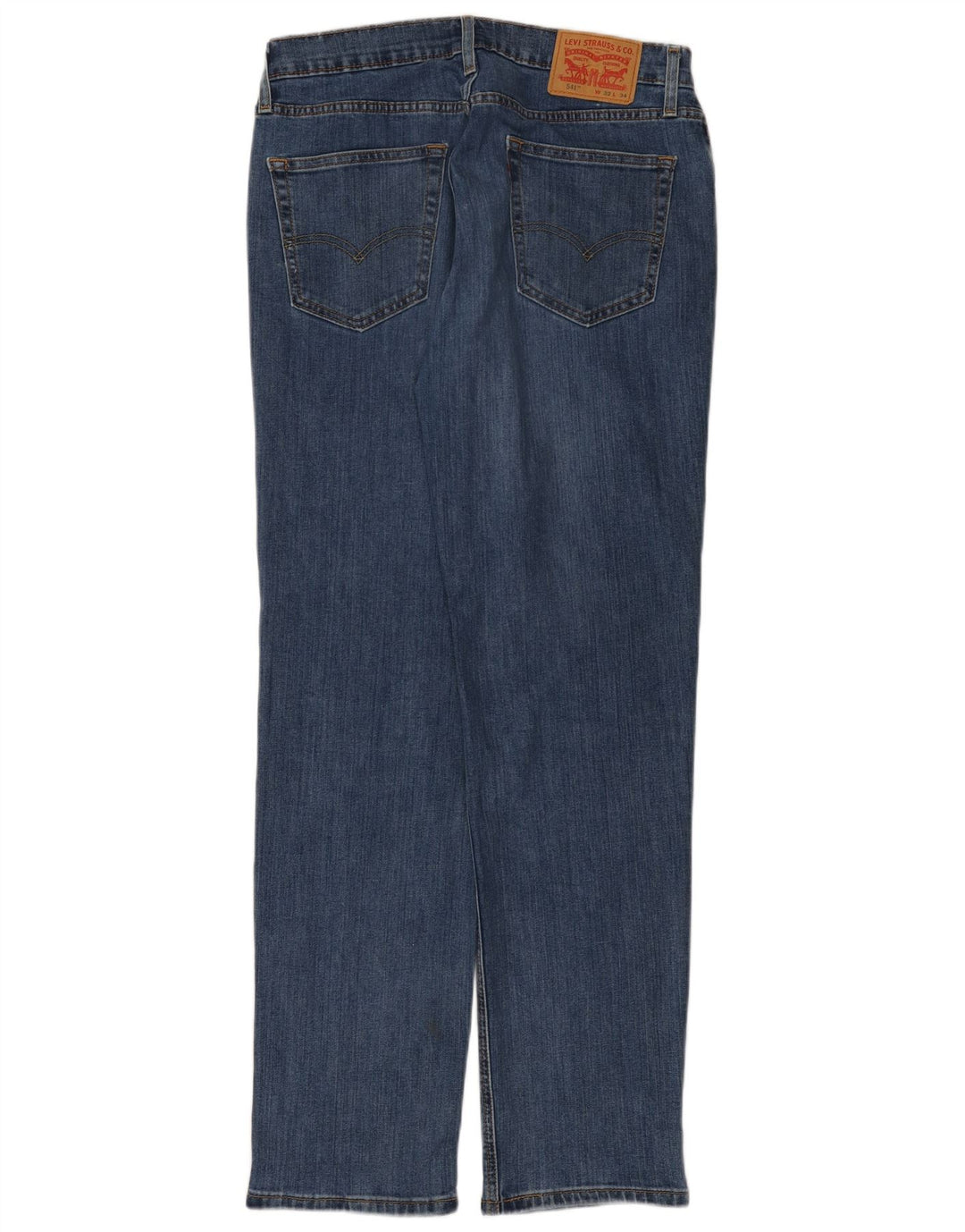 Levi's Herren 541 Athletic Straight Jeans W32 L34 Blaue Baumwolle