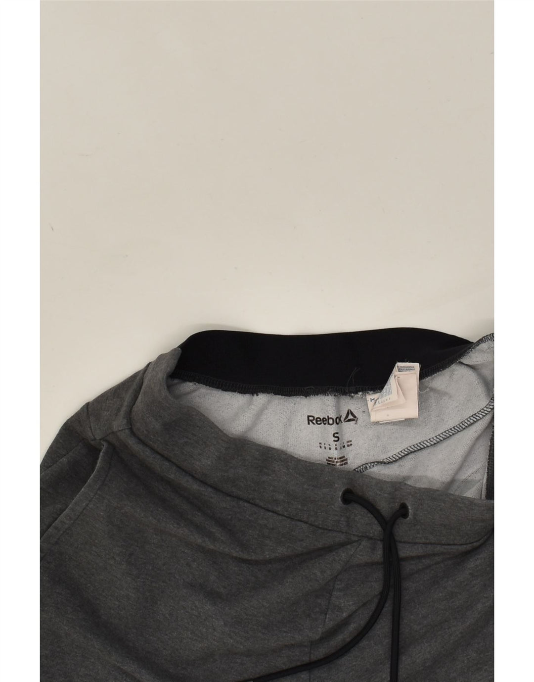 REEBOK Mens Graphic Sport Shorts Small Grey Colourblock Cotton | Vintage Reebok | Thrift | Second-Hand Reebok | Used Clothing | Messina Hembry 