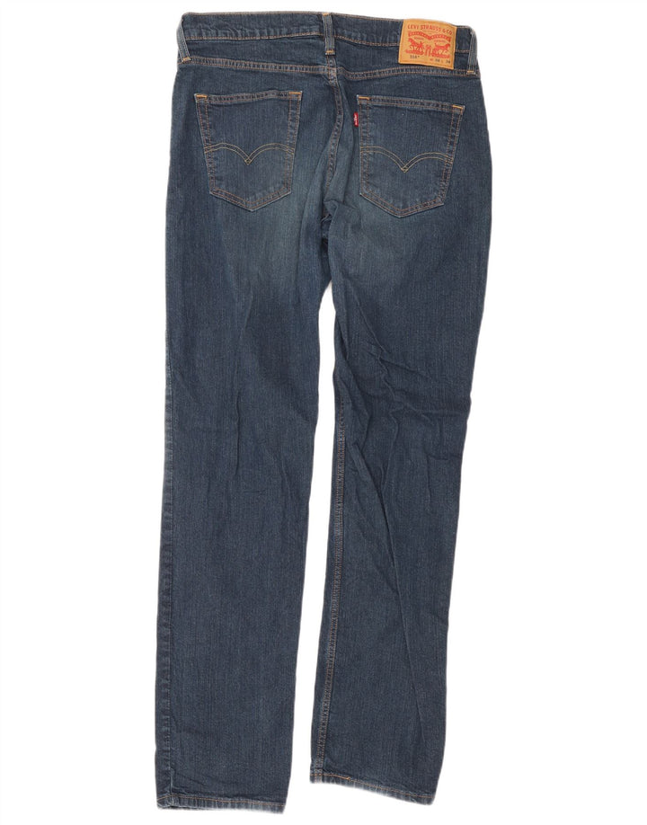 Levi's Herren 514 Straight Jeans W34 L34 Marineblaue Baumwolle