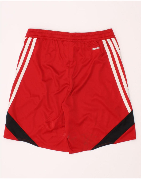Adidas Climalite Sportshorts für Jungen, 9–10 Jahre, Mittelrot, Farbblock