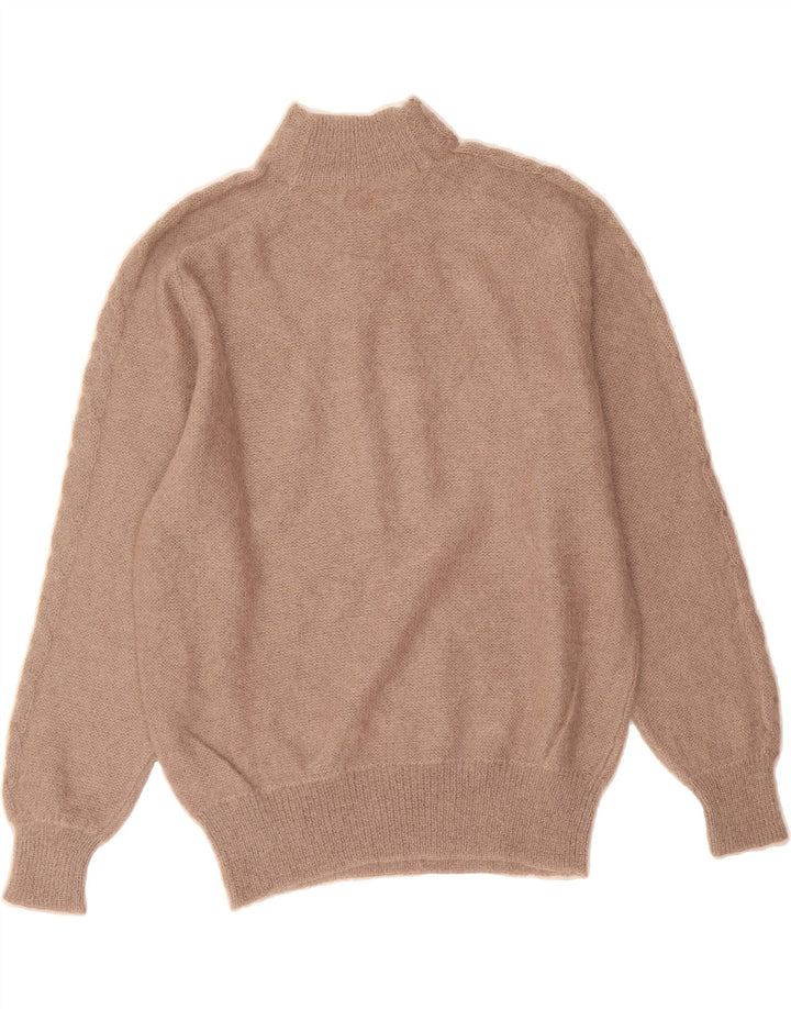 PAOLA Womens Oversized Turtle Neck Jumper Sweater UK 14 Medium Pink Vintage Paola and Second-Hand Paola from Messina Hembry 