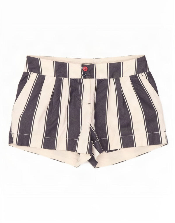 Joules Damen Chinoshorts UK 8 Small W27 Blau gestreift Baumwolle