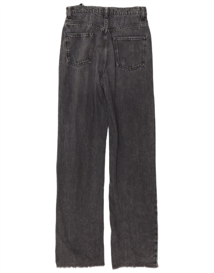 Zara Damen Straight Jeans EU 36 Small W26 L33 Graue Baumwolle