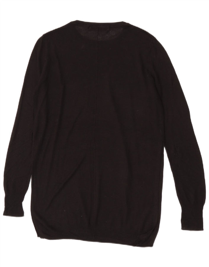 Zara Damen-Pullover, übergroß, Rundhalsausschnitt, Gr. 10, Größe S, Schwarz