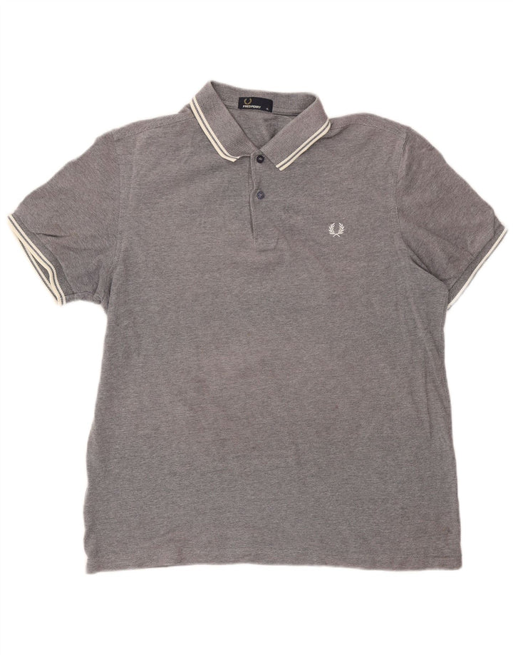 Fred Perry Herren Poloshirt XL Grau Baumwolle