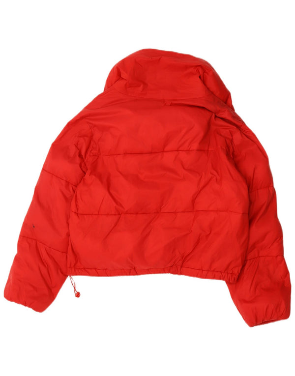 Guess Übergroße gepolsterte Damenjacke UK 14 Mittelrotes Polyamid