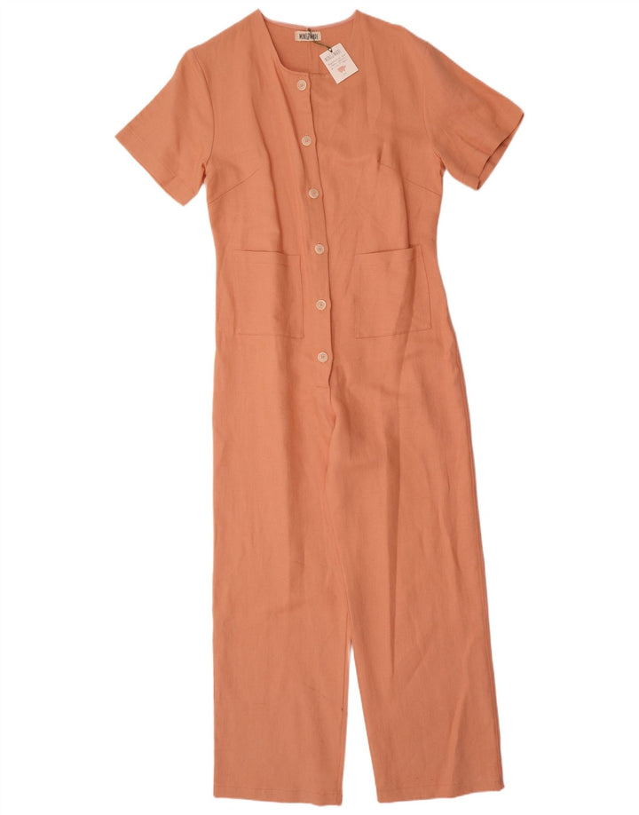 Vintage Damen Overall UK 10 Small Orange