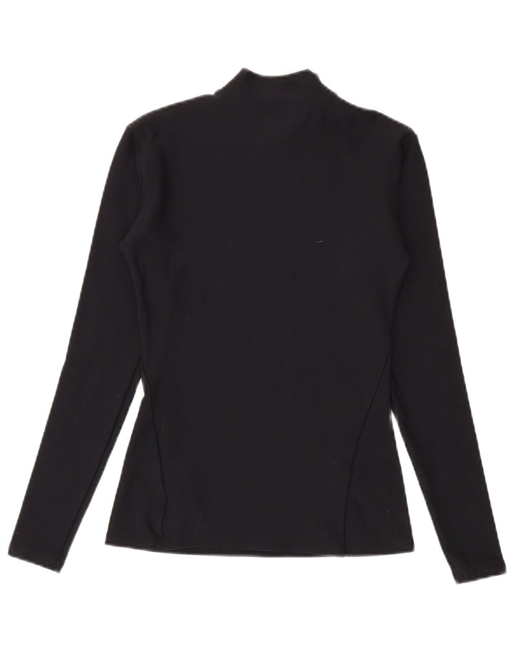 Under Armour Damen Cold Gear Top Langarm UK 12 Medium Schwarz Nylon