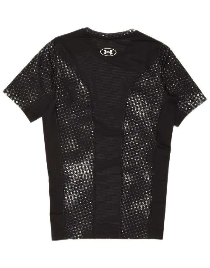 Under Armour Womens Graphic T-Shirt Top UK 12 Mittelschwarzes Polyester
