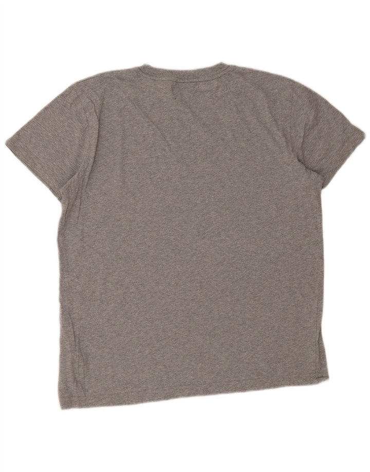 Gant Herren-T-Shirt mit Grafik, Größe L, aus grauer Baumwolle