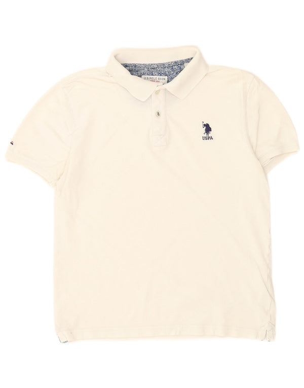U.S. Polo Assn. Herrenhemd Small aus weißer Baumwolle