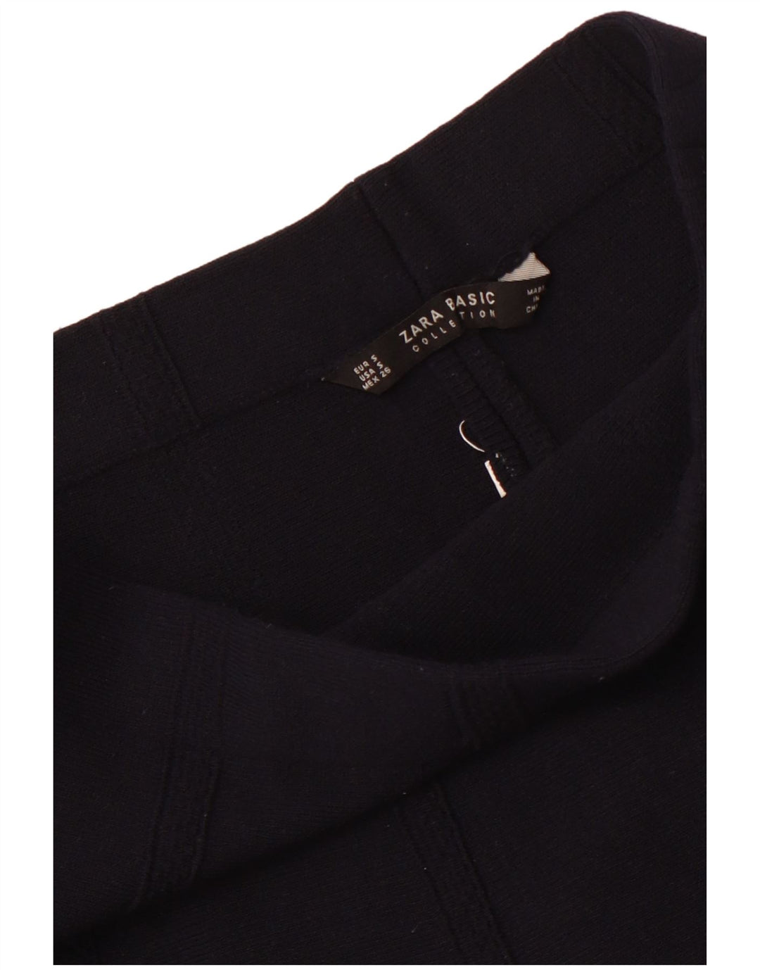 Zara Damen-Strickrock in A-Linie, Gr. 6, S, W26, Marineblau