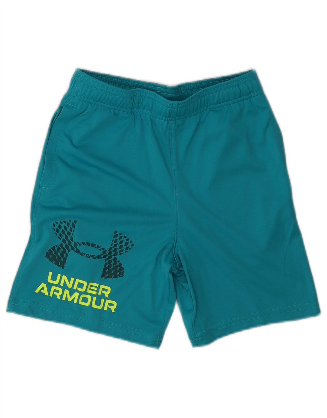 Under Armour Jungen-Sportshorts mit Grafik, 9–10 Jahre, mittelblaues Polyester