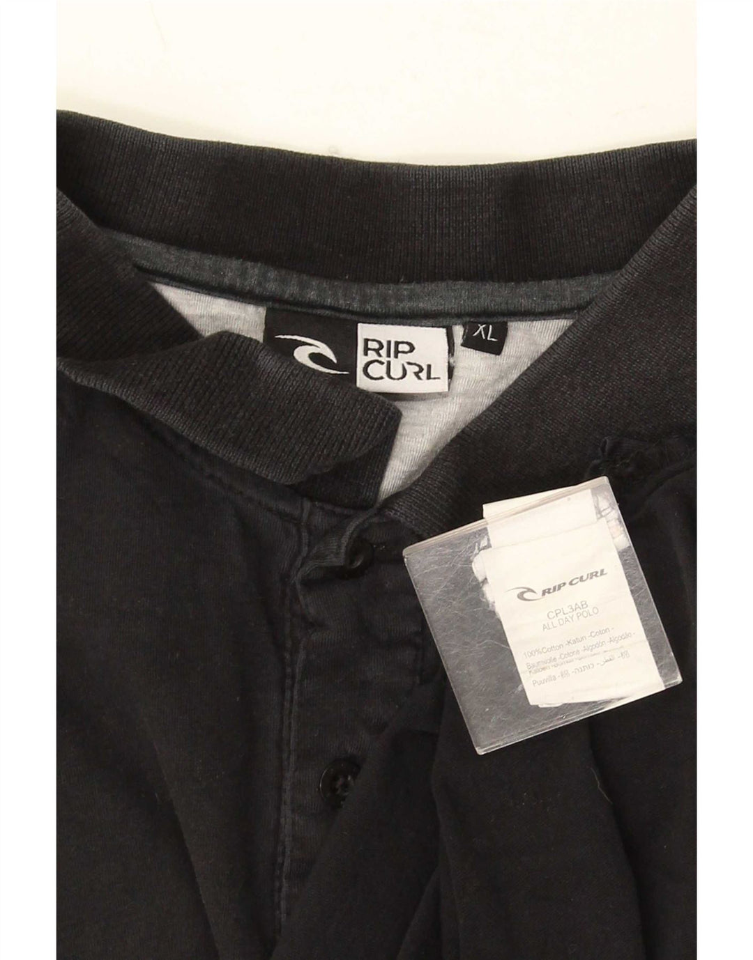 Rip Curl Herren Poloshirt XL Schwarz Baumwolle